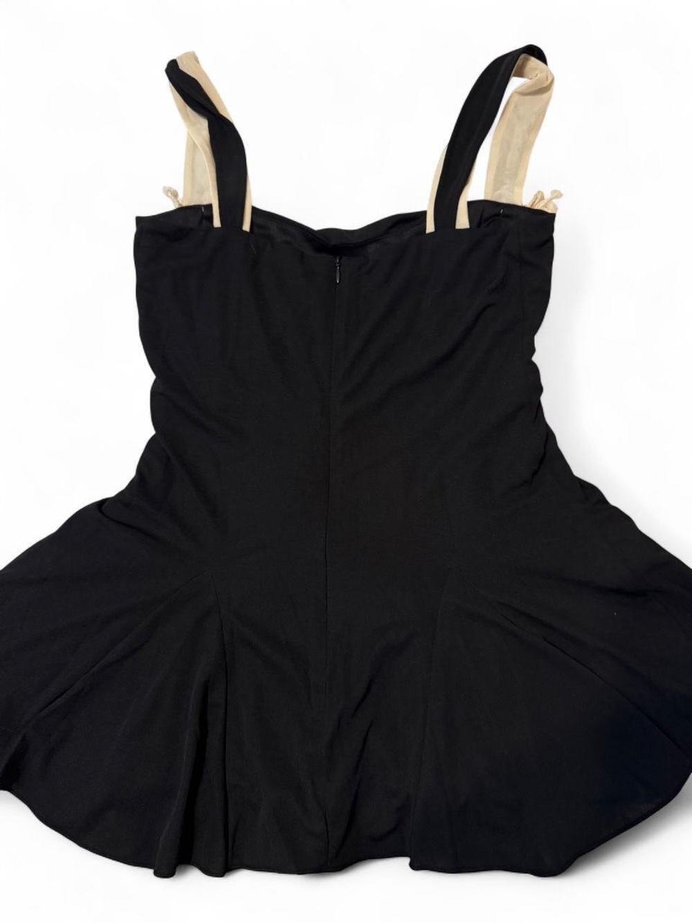 RIHOAS Black Contrast Trim Knit Skater Mini Dress Size S Bustier - Picture 9 of 16